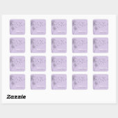 Paarse Moderne Script Bedankt Zakelijk Vierkante Sticker (Vel)