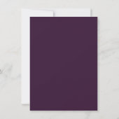 Paarse moderne scriptie huwelijks-RSVP kaart (Achterkant)
