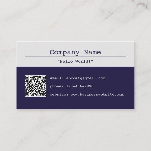 Paarse moderne software tech-professional QR-code Visitekaartje (Achterkant)