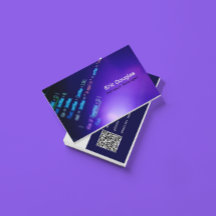 Paarse moderne software tech-professional QR-code