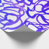 Paarse moderne stalen Abstract ontwerp voor Waterv Cadeaupapier (Hoek)