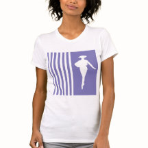 Paarse moderne strips met Mode Silhouette