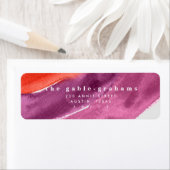 Paarse moderne Waterverf-adreslabel Etiket (Insitu)