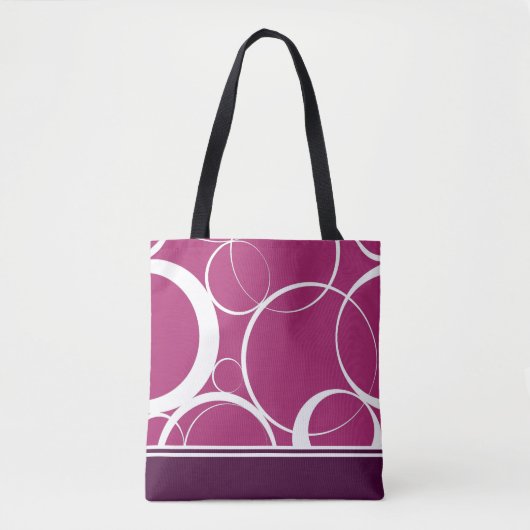 Paarse moduscirkel tote bag (Voorkant)