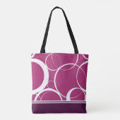Paarse moduscirkel tote bag (Achterkant)