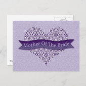 Paarse moeder van de Bride Briefkaart (Voorkant / Achterkant)