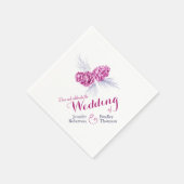 Paarse moerasappelbomen winterbruiloft servet (Hoek)