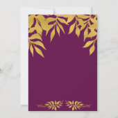 Paarse moerbeigouden herfst laat zoete zestien ach kaart (Achterkant)