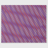 Paarse moiré Stripes - Optische illusie - Abstract Cadeaupapier (Vlak)
