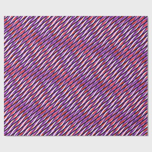Paarse moiré Stripes - Optische illusie - Abstract Cadeaupapier (Vlak)