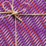 Paarse moiré Stripes - Optische illusie - Abstract Cadeaupapier<br><div class="desc">Dit abstracte en moderne gestreepte ontwerp is meestal gemaakt voor wie houdt van ongewone maar schone design. De moiré patroon optische illusie geeft een indruk van golvende beweging. Hoofdkleur van de strepen: paarse,  oranje en zwarte.</div>