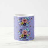 Paarse mok met pastelbloemen (Center)