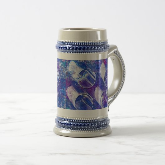 Paarse Mok van de cirkels Beer Stein (Voorkant rechts)