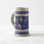 Paarse Mok van de cirkels Beer Stein (Voorkant links)