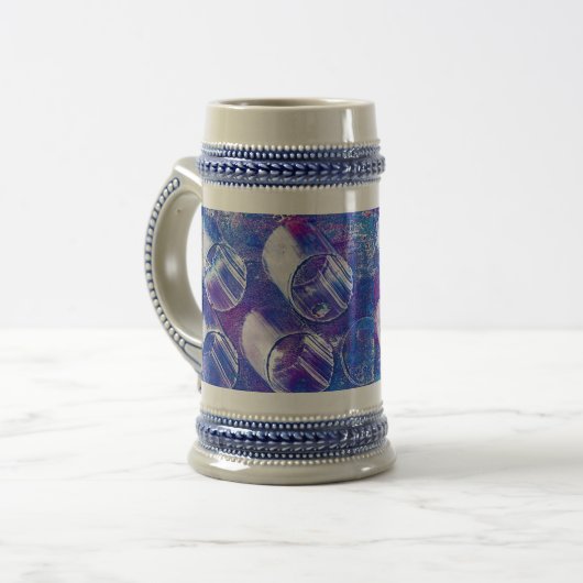 Paarse Mok van de cirkels Beer Stein (Voorkant links)
