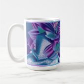 Paarse mok van het florale patroon (Links)