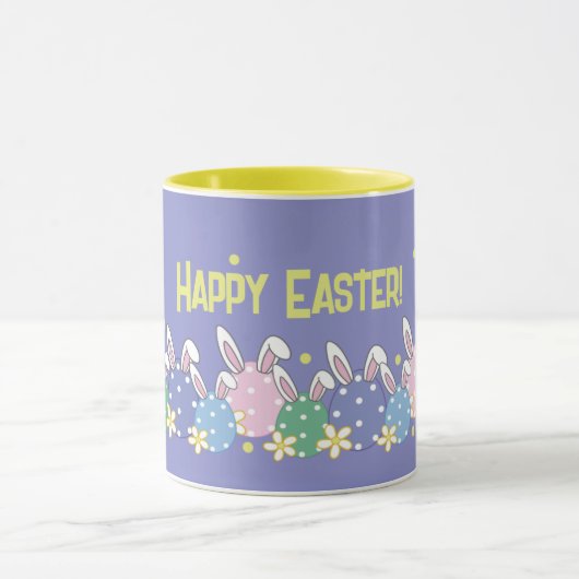 Paarse Mok voor Happy Paast - Bunny Ear Eggs (Midden)