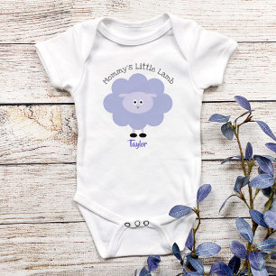 Paarse Mommys Little Lamb Geslacht Neutraal Schatt Romper