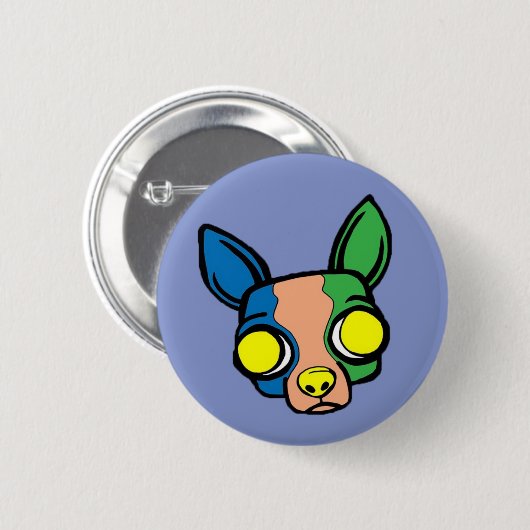 Paarse Monk Puppy Button (Voorkant /achterkant)