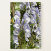 Paarse monkshood Flowers Floral Notitieboek (Achterkant)