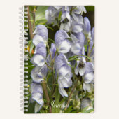 Paarse monkshood Flowers Floral Notitieboek (Voorkant)