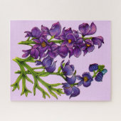 paarse monkshoods legpuzzel (Horizontaal)