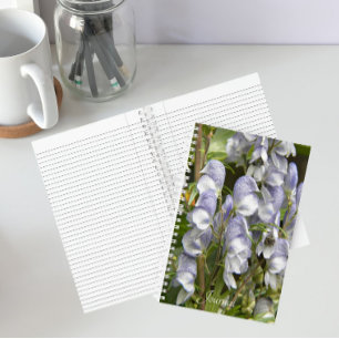 Paarse Monnikskap Bloemen Bloemig Notitieboek