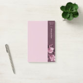 Paarse monochromatische bloemen bloemennotities post-it® notes (Kantoor)