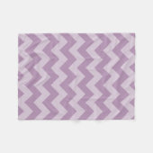 Paarse monochromatische Chevron Fleece Deken (Voorkant (Horizontaal))
