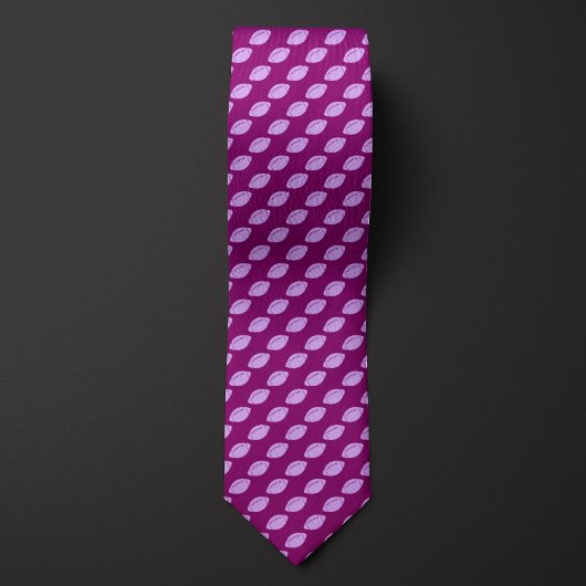 Paarse monochromatische Football Stropdas