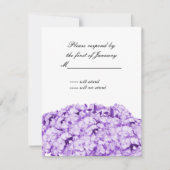 Paarse monochromatische Kaart voor Floral Reply (Voorkant)