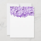 Paarse monochromatische Kaart voor Floral Reply (Achterkant)