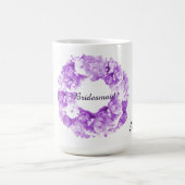 Paarse monochrome Mok met bridesmaïde koffie (Center)