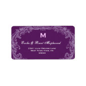 Paarse  Monogram B455 Etiket (Voorkant)