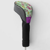 Paarse monogram Bloedtuin Golfheadcover (Schuin)