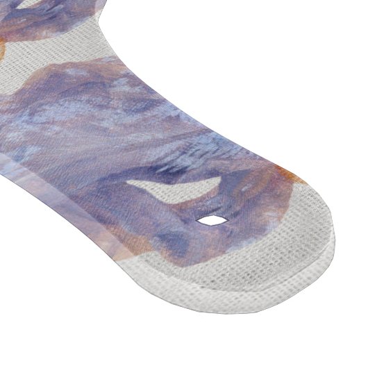 Paarse monogram bloemen snijplank (Hoek)