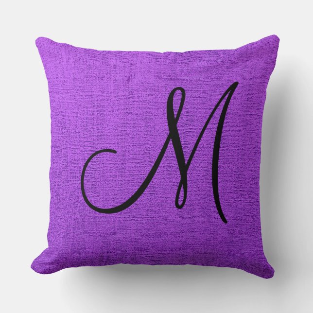 Paarse monogram Canvas Kijk Kussen (Voorkant)