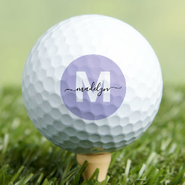 Paarse Monogram Eerste Letters Golfballen