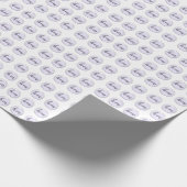 Paarse monogram Initiaal Aangepaste Logo Cadeaupapier (Hoek)