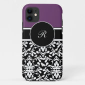 Paarse Monogram iPhone 5 Hoesjes (Achterkant)
