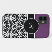 Paarse Monogram iPhone 5 Hoezen (Achterkant (horizontaal))