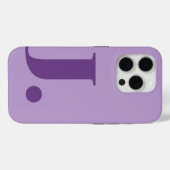 Paarse Monogram Letter Basiskleur Minimalistisch Case-Mate iPhone Case (Achterkant (horizontaal))