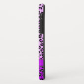 Paarse monogram luipaard dierlijk drukwerk Case-Mate iPhone case (Achterkant/links)