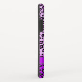 Paarse monogram luipaard dierlijk drukwerk Case-Mate iPhone case (Achterkant/rechts)