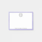 Paarse monogram met opmerkingen post-it® notes (Voorkant)