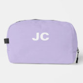 Paarse monogram Minimal Modern Travel Toilettasje (Voorkant)
