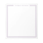 Paarse Monogram Notitieblok (Voorkant)