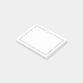 Paarse Monogram Post-it® Notes (Schuin)