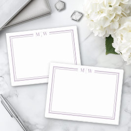 Paarse Monogram Post-it® Notes