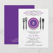 Paarse monogram repetitie binnenuit kaart (Voorkant / Achterkant)